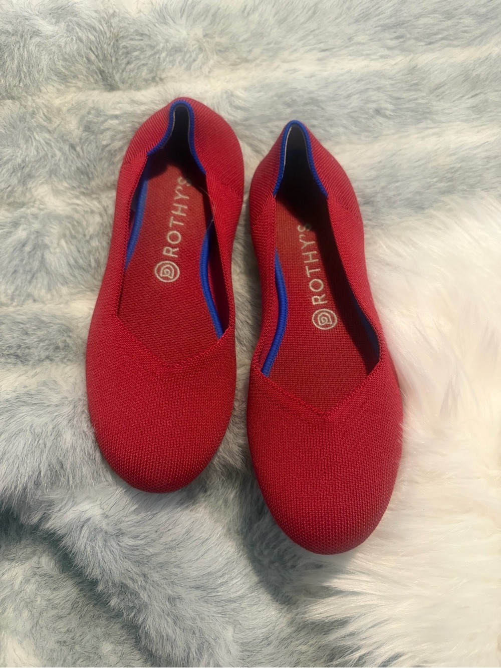 ROTHYS Scooter Red The Flats Comfort Ballet Shoes Round Toe Women's